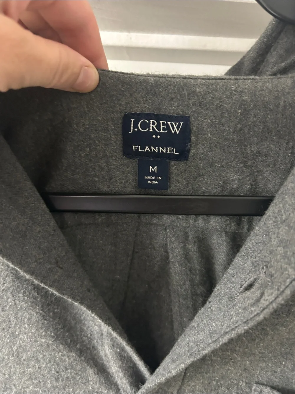 J. Crew Men's Gray Flannel Shirt Jacket